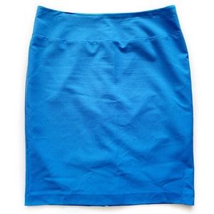 ELLEN TRACY Blue Lined Pencil Career Skirt Size 10